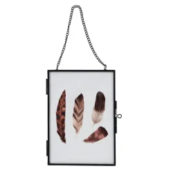 Fotolijst aan ketting - zwart - 13x18 cm