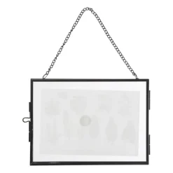 Fotolijst aan ketting liggend - zwart -13x18 cm