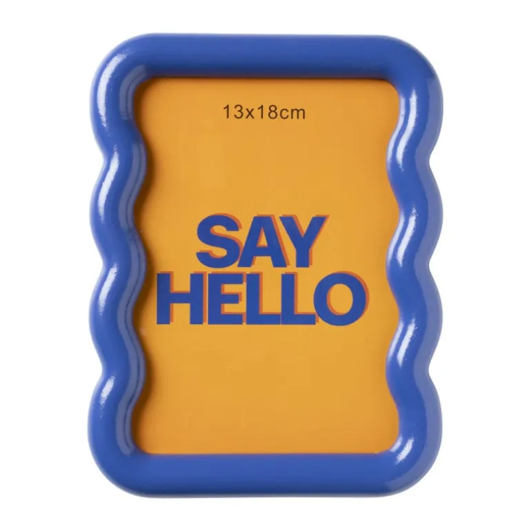 Fotolijst golf - blauw - 13x18 cm