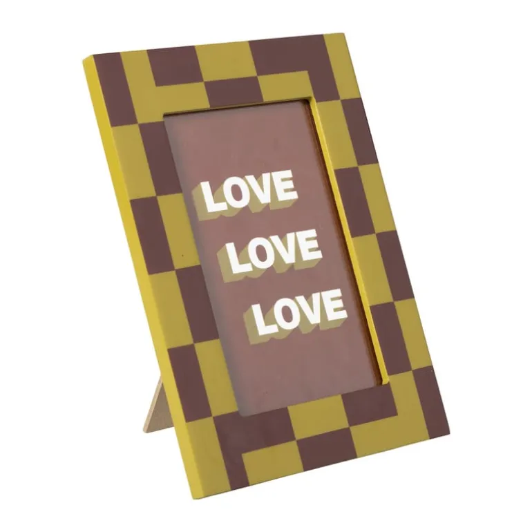 Fotolijst grafisch - bordeauxrood/groen - 10x15 cm