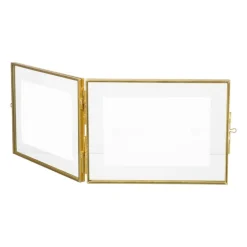 Fotolijst tweeluik - goudkleurig - 15x20x2 cm