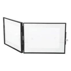 Fotolijst tweeluik - zwart - 15x20x2 cm