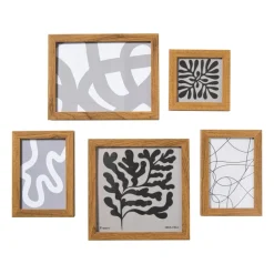 Fotolijstjes - hout - set van 5