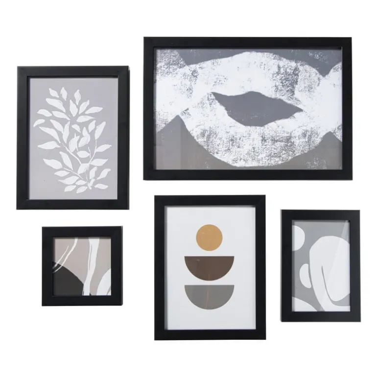 Fotolijstjes - zwart - set van 5