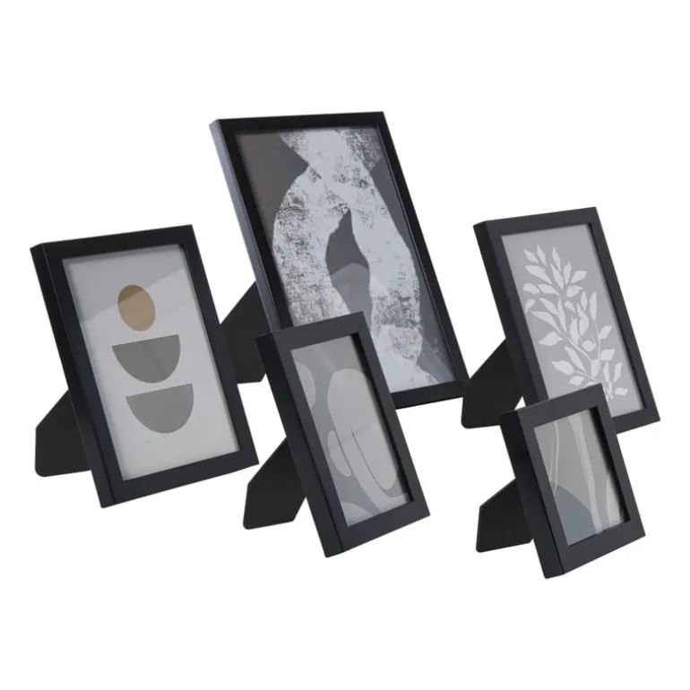 Fotolijstjes - zwart - set van 5