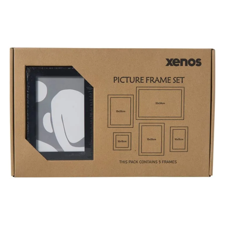 Fotolijstjes - zwart - set van 5