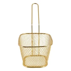 Frituurmandje - goud - 10.5x8.5x6.5 cm