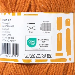 Garen acryl - oranje - 100 gram - 240 meter