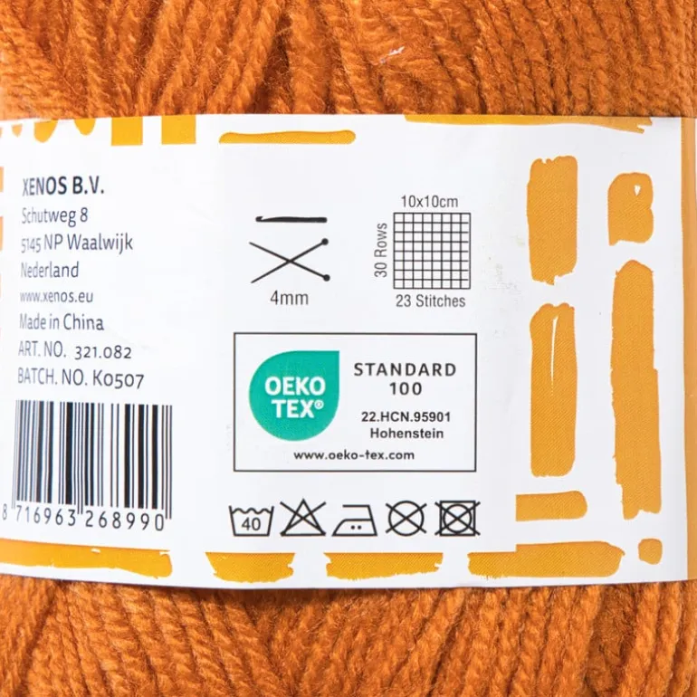 Garen acryl - oranje - 100 gram - 240 meter