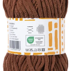 Garen chenille - bruin - 100 gram - 60 meter