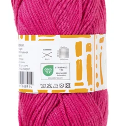 Garen katoen - fuchsia - 50 gram - 125 meter