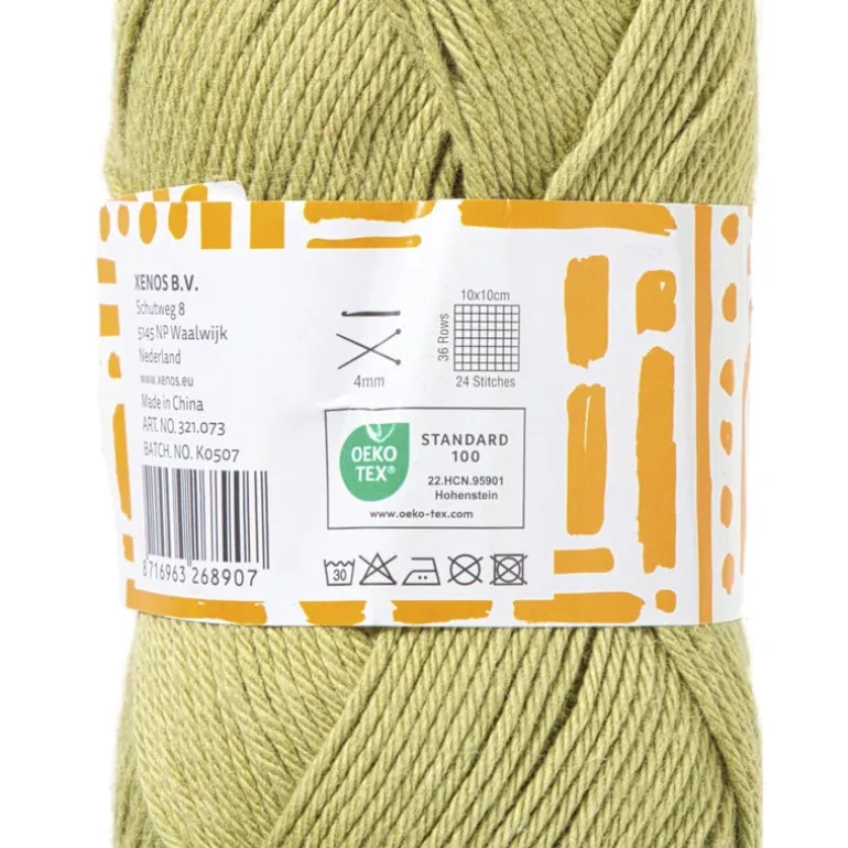 Garen katoen - lichtgroen - 50 gram - 125 meter