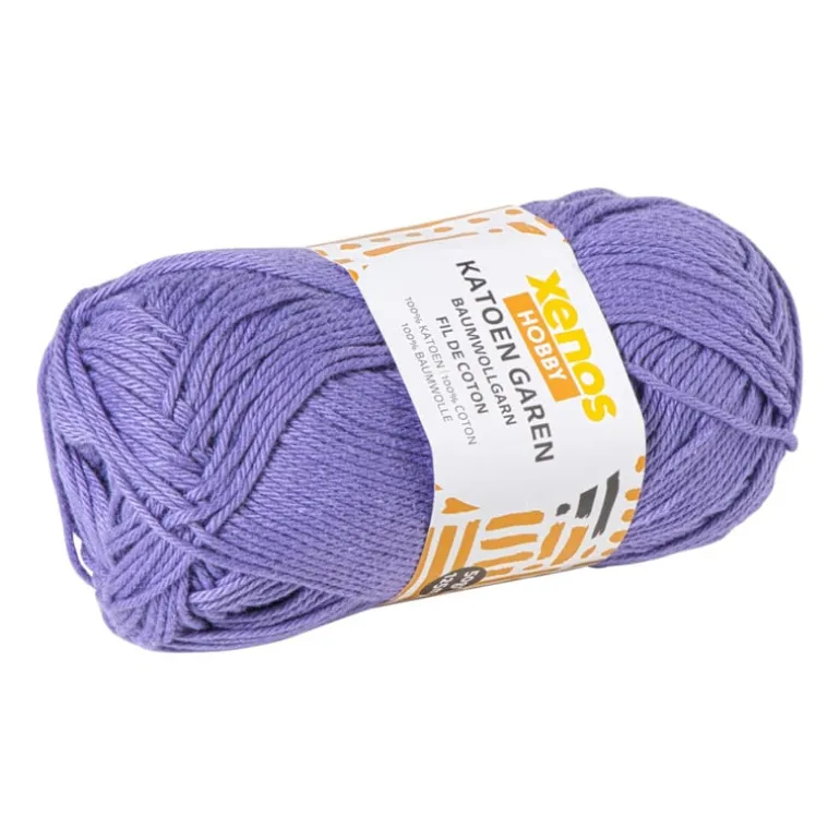 Garen katoen - lila - 50 gram - 125 meter