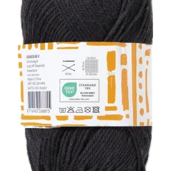 Garen katoen - zwart - 50 gram - 125 meter