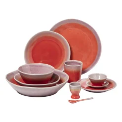 Gebaksbordje Roots - rood/paars - ø18x2.2 cm