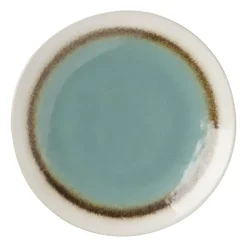 Gebaksbordje Roots - turquoise - ø18x2.2 cm