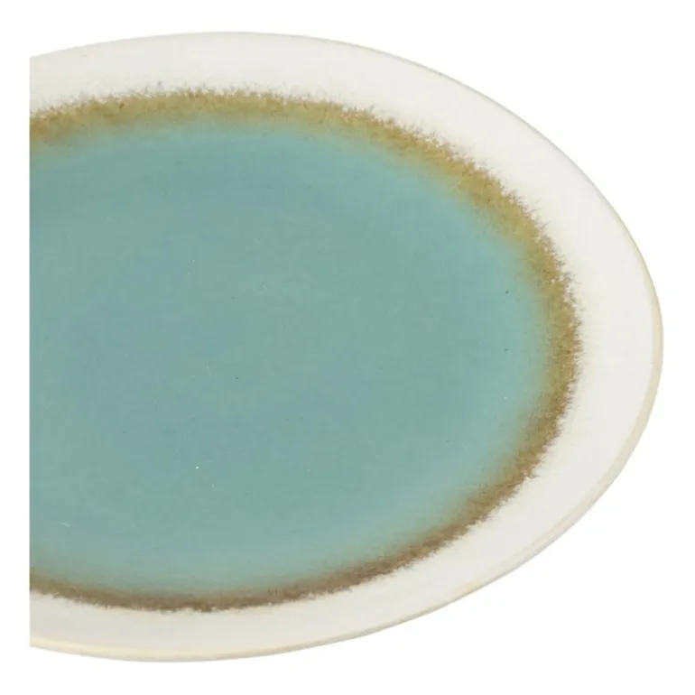 Gebaksbordje Roots - turquoise - ø18x2.2 cm