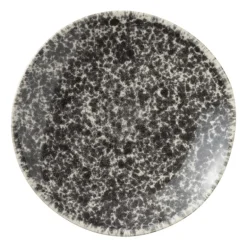 Gebaksbordje Roots - zwart/wit - ø18x2.2 cm