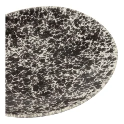 Gebaksbordje Roots - zwart/wit - ø18x2.2 cm