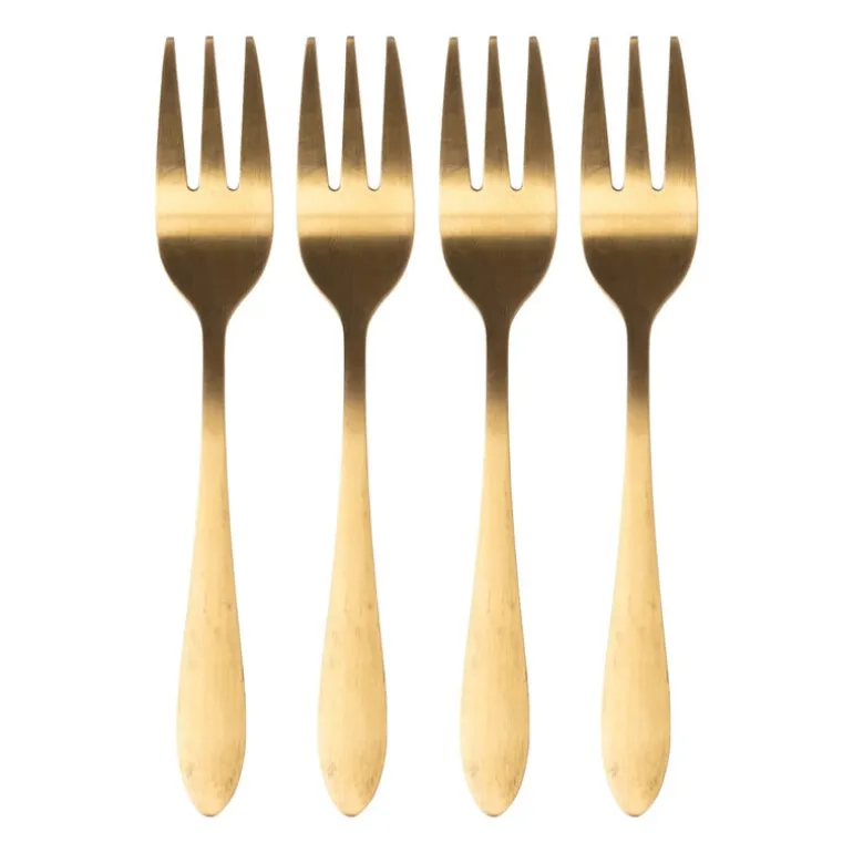 Gebaksvorkje goud - set van 4