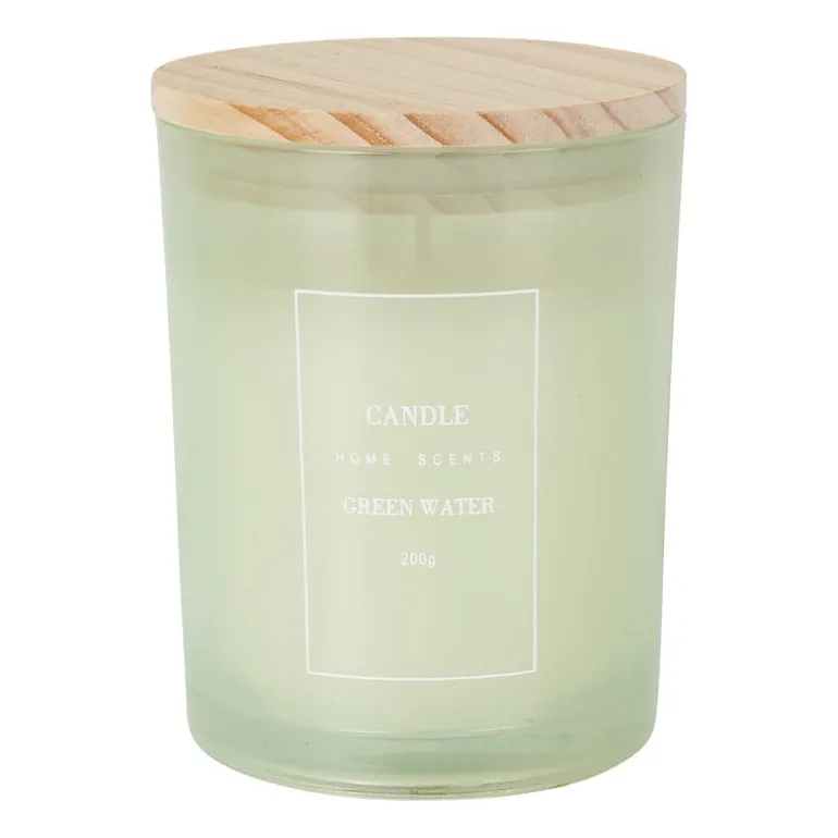 Geurkaars - green water - ø8x10 cm