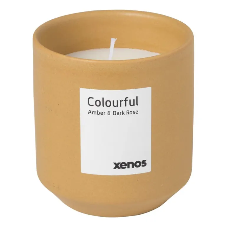 Geurkaars in pot colourful - ø8.1x9.1 cm