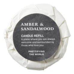Geurkaars met refill - amber & sandalwood
