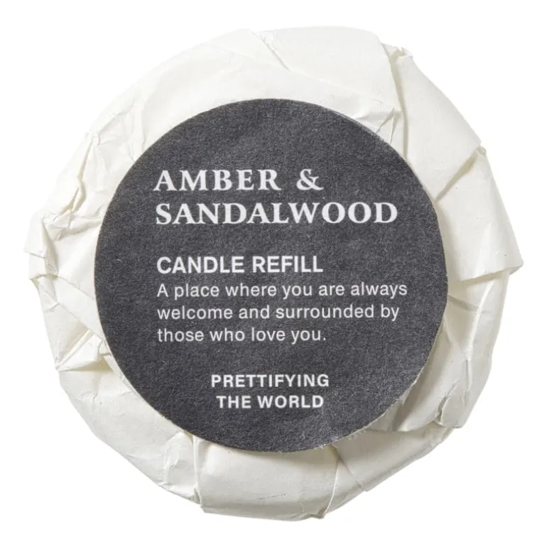 Geurkaars met refill - amber & sandalwood