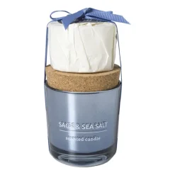Geurkaars met refill - salie & zeezout