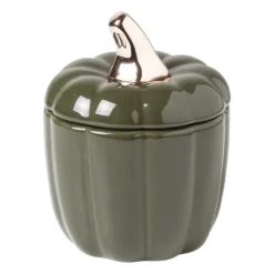 Geurkaars pompoen - groen - ø10x12 cm