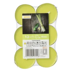 Geurwaxinelichten - lemongras - set van 12