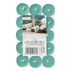 Geurwaxinelichten - relax - set van 30