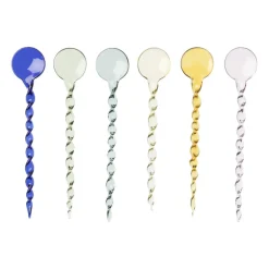 Glazen lepels - set van 6 - 14.8 cm