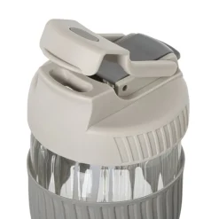 Glazen to-go beker - grijs - 350 ml