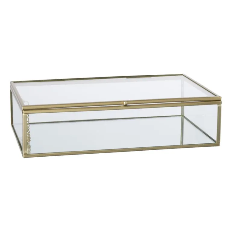 Gouden box - rechthoekig - 23x14x5,5 cm