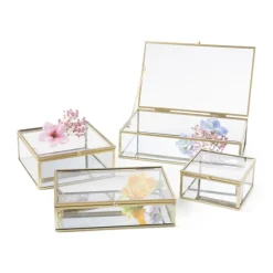 Gouden box klein - vierkant - 10x10x5 cm