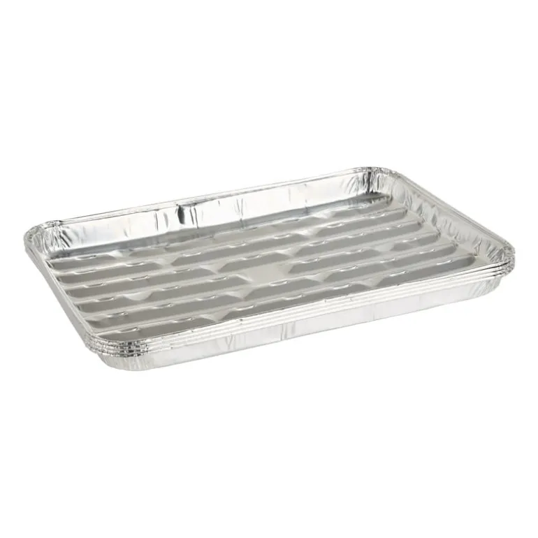 Grillschalen zilver - set van 4 - 34x23x4 cm