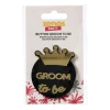Groom to be button - zwart/goudkleurig - set van 6