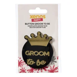 Groom to be button - zwart/goudkleurig - set van 6