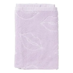 Handdoek lippen - lila/wit - 50x50 cm