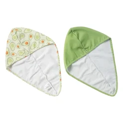 Handdoek tulband - avocado - set van 2