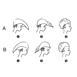 Handdoek tulband - strikjes - set van 2