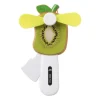 Handventilator kiwi - kunststof - 13.5x7 cm