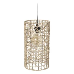 Hanglamp geweven cilinder ⌀22x40 cm