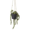 Hangplantje in pot - zwart - 9x9x70 cm