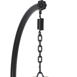 Hangstoel Hawaii met beige kussens - bruin - 196 cm