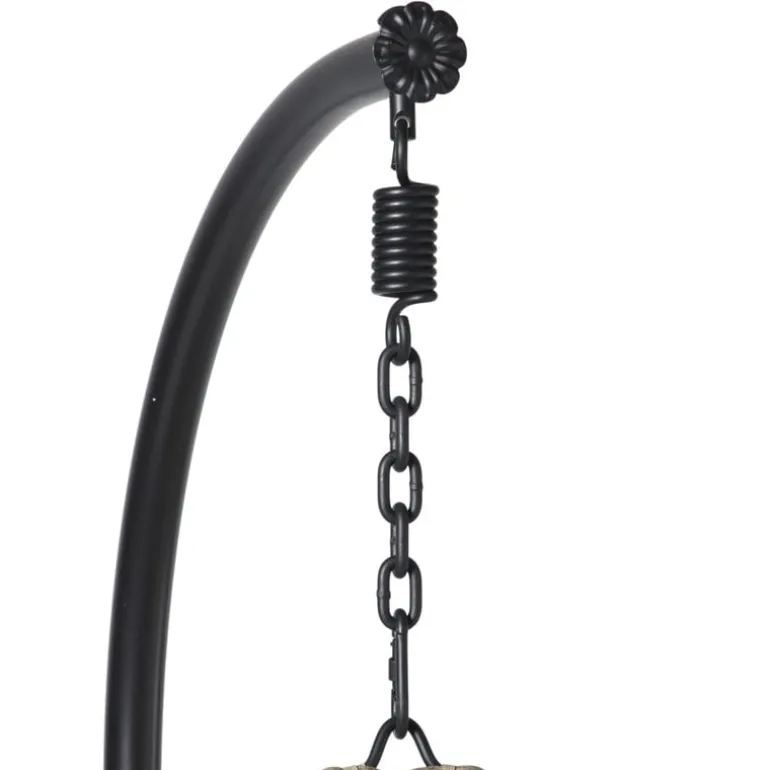 Hangstoel Hawaii met beige kussens - bruin - 196 cm