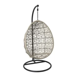 Hangstoel Hawaii met beige kussens - bruin - 196 cm