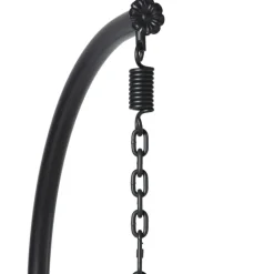 Hangstoel Hawaii met grjize kussens - bruin - 196 cm