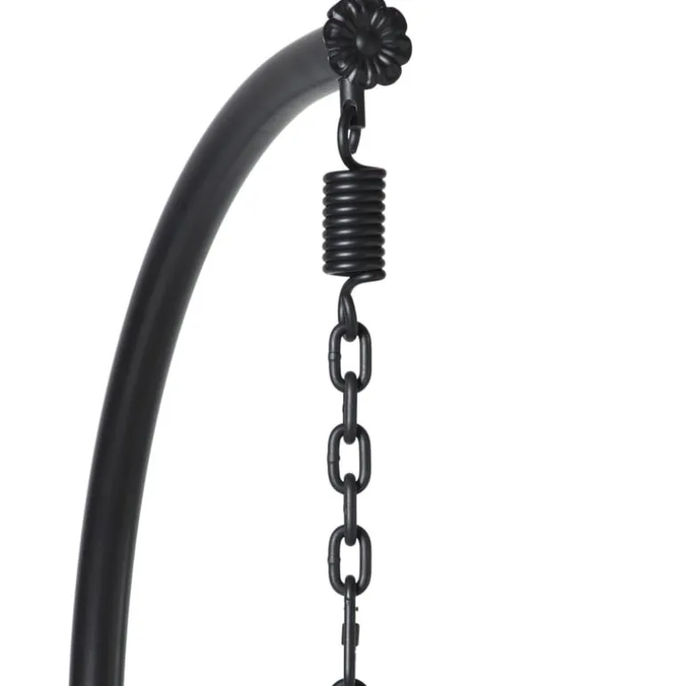 Hangstoel Hawaii met grjize kussens - bruin - 196 cm